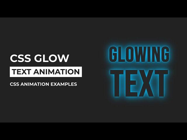 CSS Text Glow Animation on hover | Glowing Text Animation