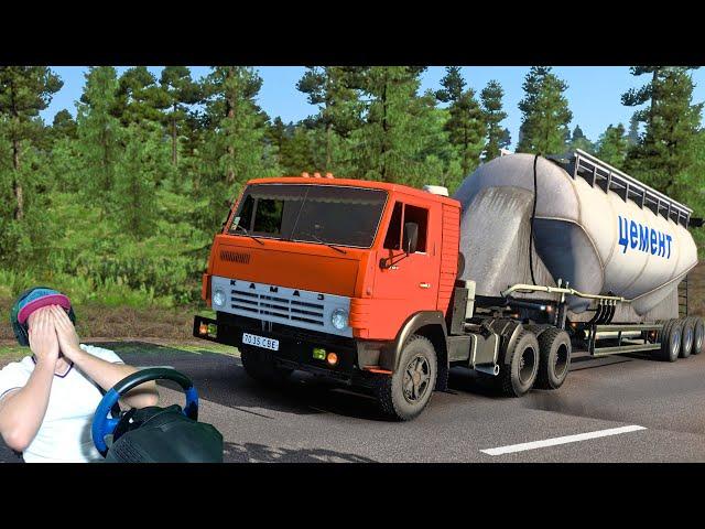 КУПИЛ СТАРЫЙ КАМАЗ а тут подъем! - СУРОВАЯ РОССИЯ в ETS2