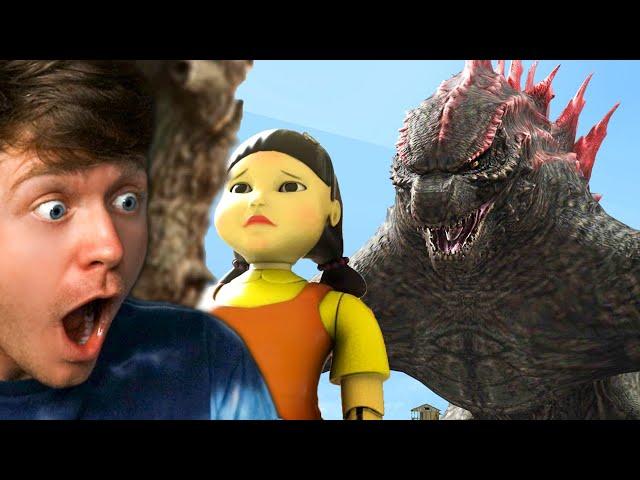 Reacting to EVERY GODZILLA vs SQUID GAME!?