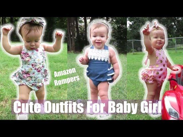 Cute Summer Outfit Ideas for Baby Girl | 1 Year Old | Amazon Rompers