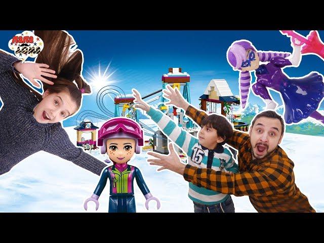 ЯРИК ПРИСОЕДИНИЛСЯ К СТРОЙКЕ! Папа Роб и Лера собирают горнолыжный курорт Lego Friends! Часть 2 13+