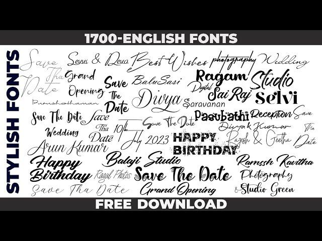 stylish english fonts free download English font collection style fonts pc & laptop