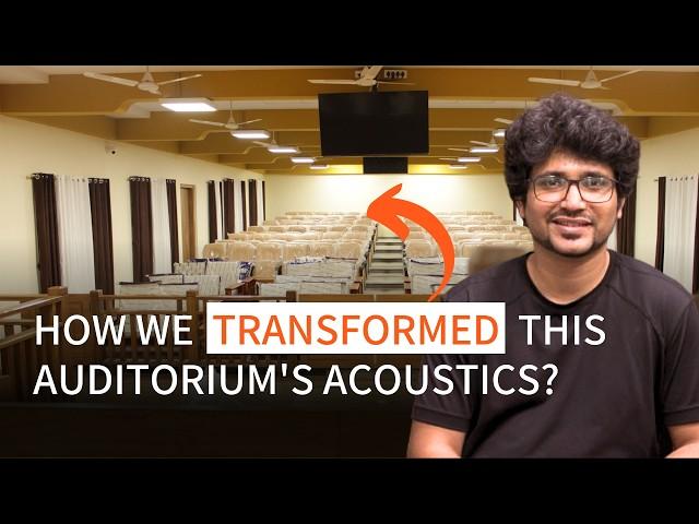 Acoustic treatment walkthrough of a Multi purpose Auditorium | MP Law College