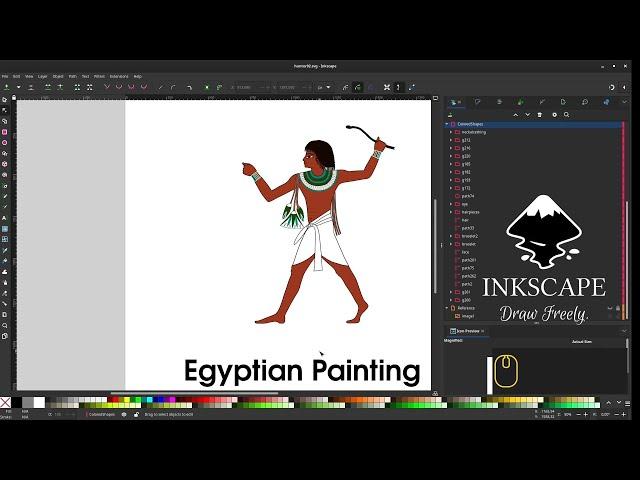 Inkscape 1.3 - Vector Graphic Egyptian Painting