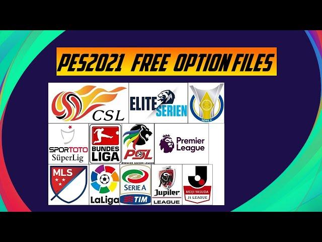 PES2021| Free Option File Sources and Installation ( PS4, PC)