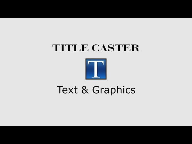 Amigo TitleCaster ( Character Generator ) text , graphics & tickers creator (English )