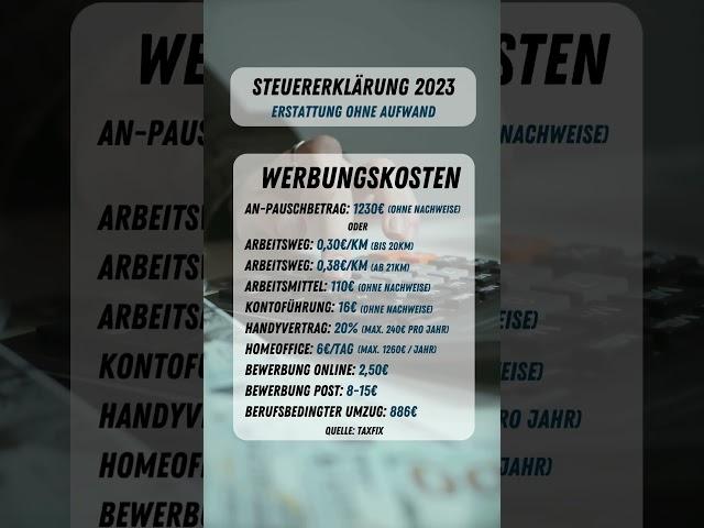 Steuererklärung 2023 - Erstattung ohne Aufwand  #shorts #steuern #steuererklärung