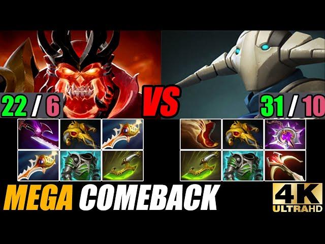 Intense Hard Carry Battle Divine Rapier Wraith King VS Sven 31 Kills Epic Mega Comeback 7.30 Dota 2