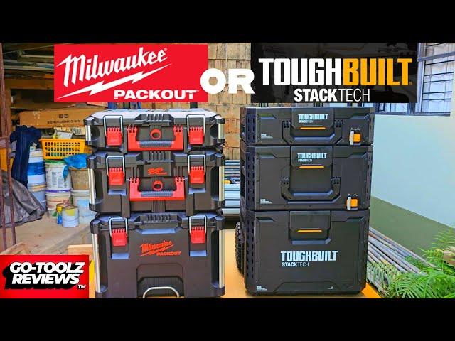 Milwaukee packout and ToughBuilt StackTech comparison #toolstorage