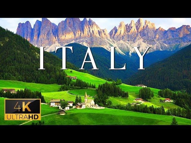 FLYING OVER ITALY (4K UHD) - Soothing Piano Music With Stunning Beautiful Nature Film For Relaxation