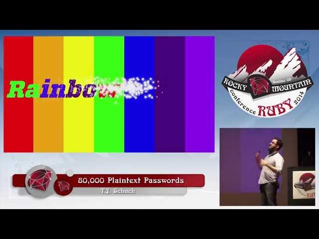 Rocky Mountain Ruby 2014 - 80,00 Plaintext Passwords