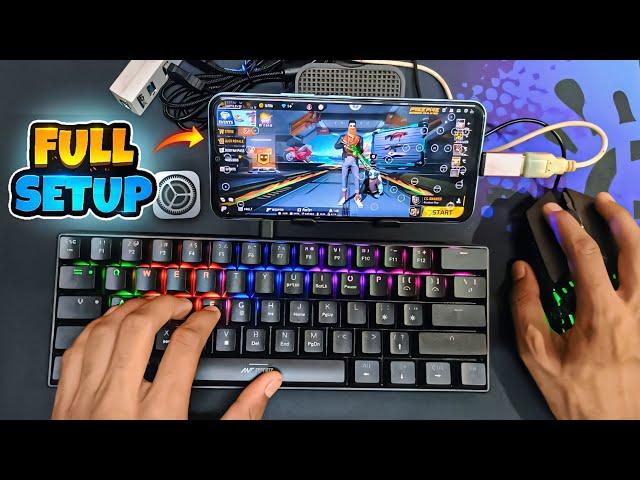 2024  full setup keyboard and mouse in mobile | keyboard and mouse se free fire kaise khele