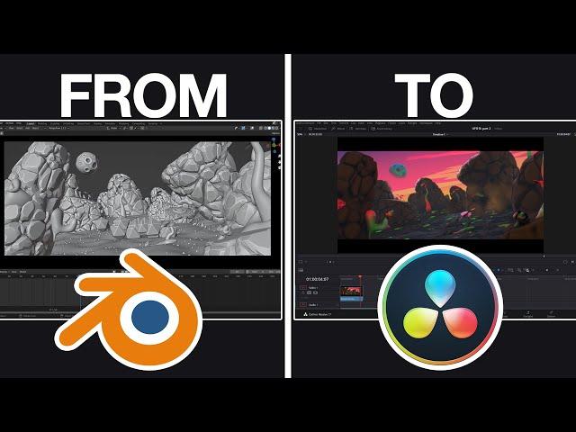 How To Do EXR MultiLayer Compositing From Blender to DaVinci Resolve/Fusion Workflow