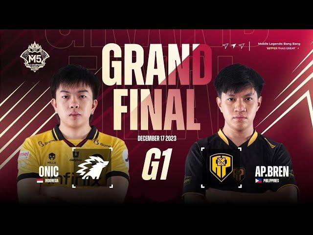 ONIC Esports vs AP Bren GAME 1 Grand Final M5 World Championship | APBR VS ONIC