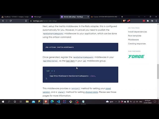 Laravel 9, Inertia, Vue3 #1 - Installation & Setup