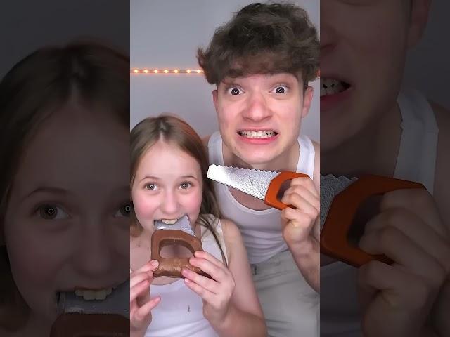 Left or right eating challenge #funny #food #challenge #comedy