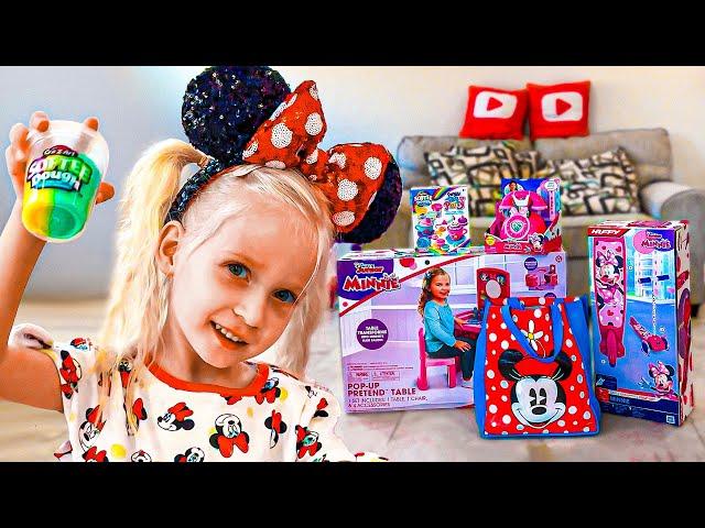 UNBOXING MIMNIE MOUSE TOYS FOR KIDS.