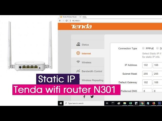 TENDA N301 | Configure Static IP Mode | NETVN