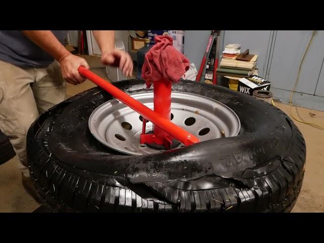 How to use a Harbor Freight Manual tire changer - It's EASIER than I thought it would be