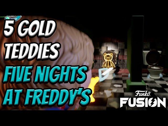 Where To Find All 5 Gold Teddy Bears - Five Nights At Freddy's Silver Crown | Funko Fusion