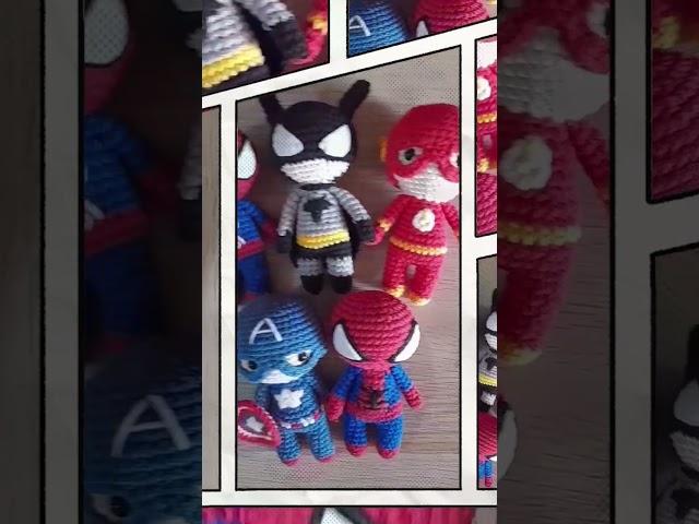 marvel heroes crochet #marvel #crochet #avengers #марвел #крючком #spiderman #batman #captainamerica