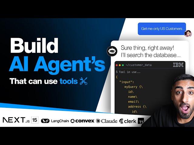  Let's build an AI Agent that can use Tools in NEXT.JS 15! (LangChain, Clerk, Convex, TS, IBM)