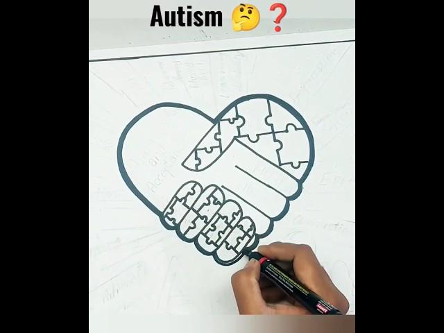 Autism awareness poster drawing #shorts #art #drawing #project