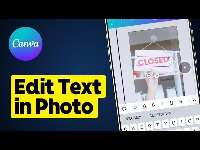 How to Edit Text in Image on Canva
