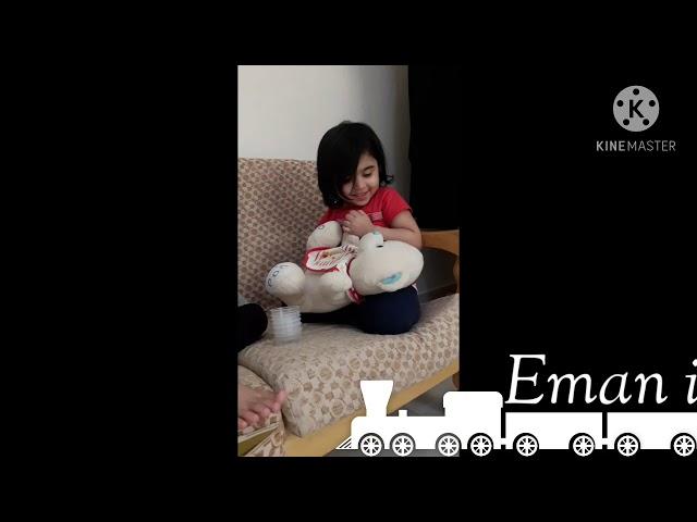 Emaan Feed teddy bear at home Doha Qatar