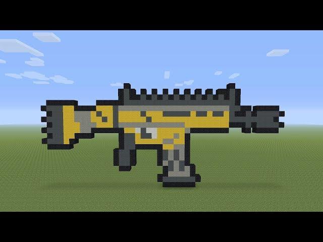 Minecraft Pixel Art - Fortnite Legendary SCAR