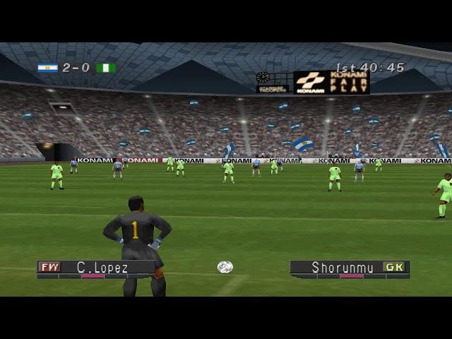 Winning eleven 2002 | International Cup (Play ARGENTINA) Difficult- Hard