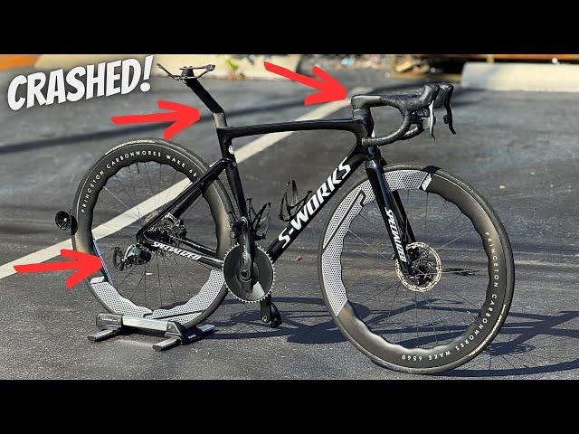 Can we FIX this Specialized S-works Tarmac SL7 after falling in a CRASH?!