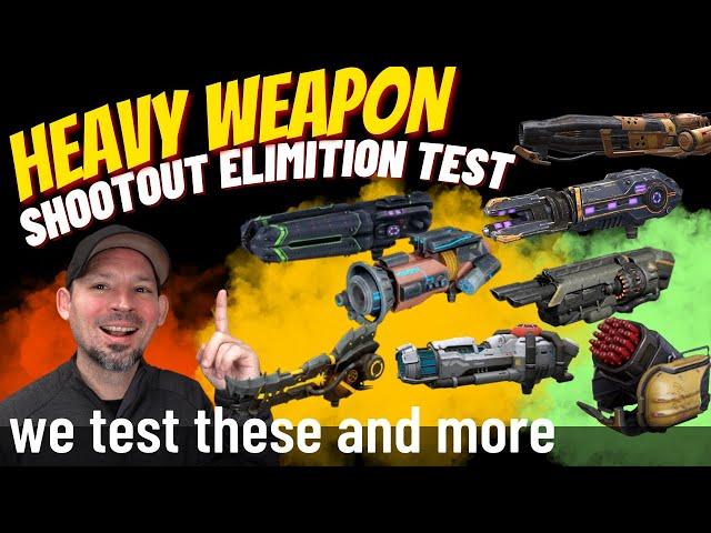 War Robots Heavy Weapon Weapon Elimination shootout Close range weapon testing.