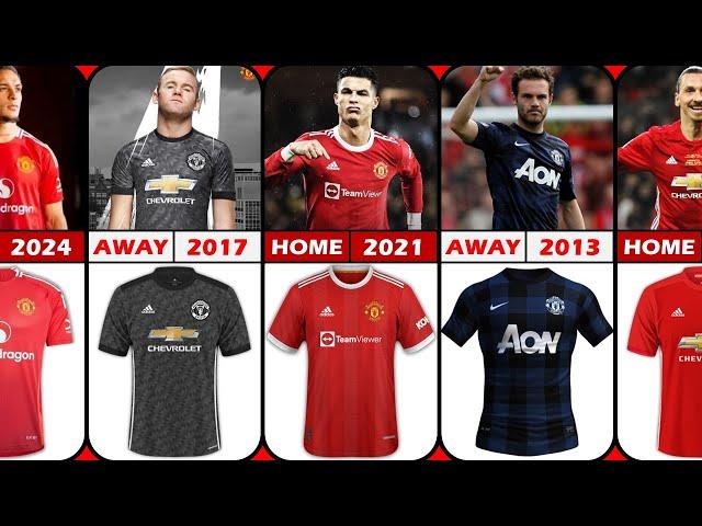 Evolution MANCHESTER UNITED Jersey HOME & AWAY 2000-2025