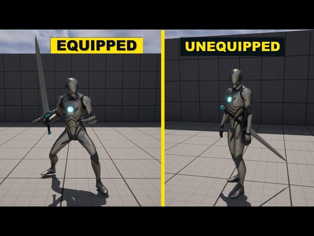 Equip/Unequip Weapon Tutorial Unreal Engine 5