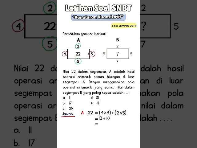 Latihan Soal SNBT Penalaran Kuantitatif #shorts #snbt