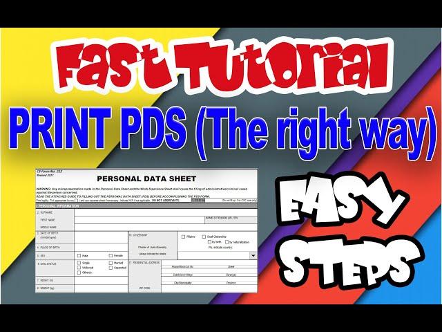 Print your PDS - The right way! :)