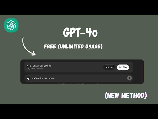 How to use OpenAI's GPT-4o for FREE (Unlimited usage)