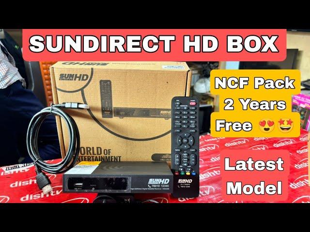 Sundirect Hd box 2 Years Free | Latest Hd box 2024 | FTA Pack Free #sundirect