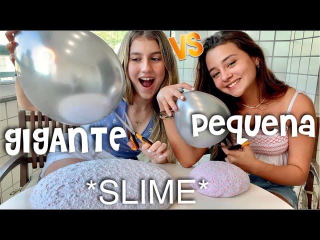 SLIME GIGANTE VS SLIME PEQUENA NOS BALÕES ! FAZENDO SLIMES COM BALÕES ! MAKING SLIMES WITH BALLOONS!