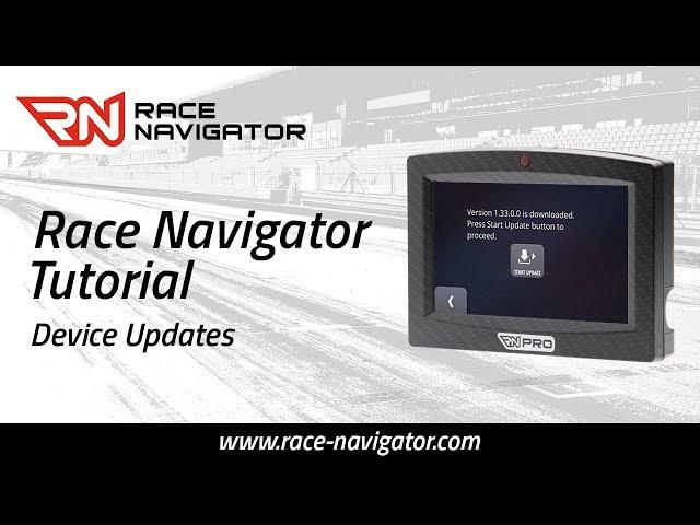 Race Navigator Tutorial – Geräteupdates