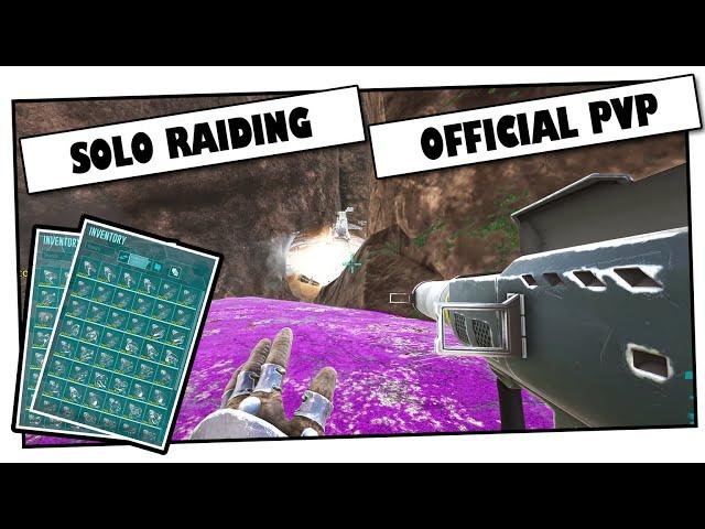 Solo raiding a hidden base - Mega loot [ Ark official PvP ]