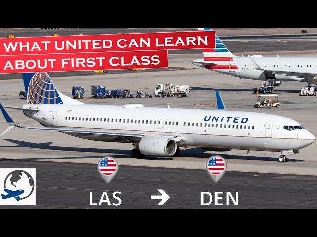 United Airlines First Class from Las Vegas to Denver | Boeing 737-900 ER Flight report LAS-DEN