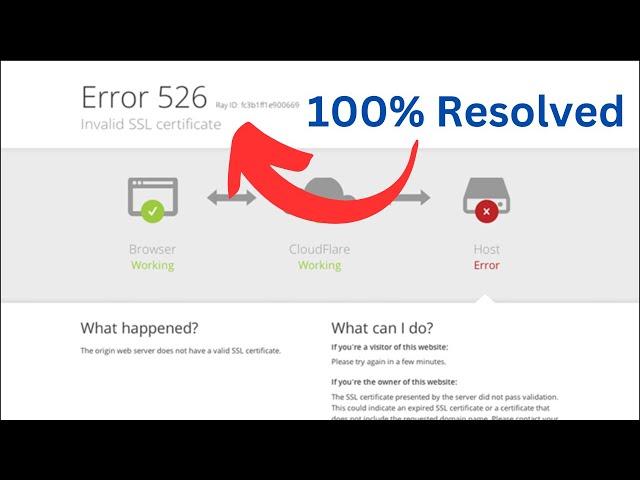 100% Resolved: Invalid SSL certificate error code 526 Cloudflare | Step by Step | Digital Rill