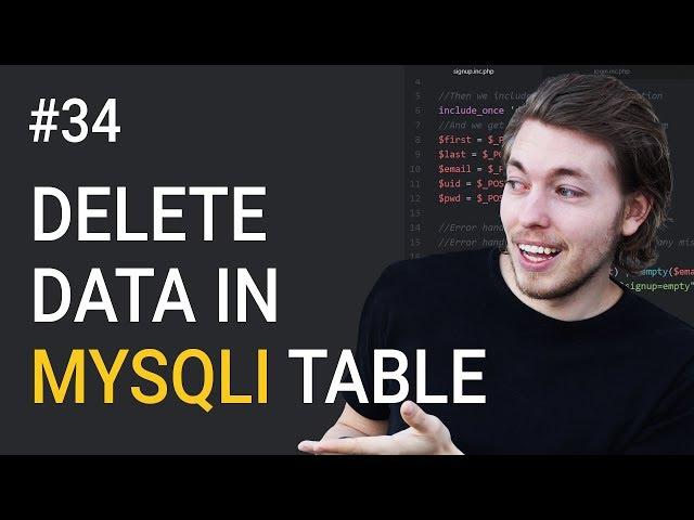 34: Delete Data From MySQL Database | PHP Tutorial | Learn PHP Programming | PHP for Beginners