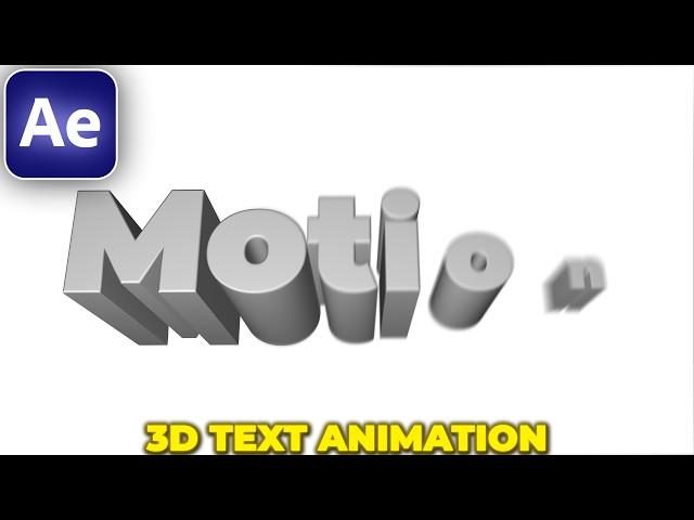 3D TEXT ANIMATION in After Effects | No Plugins