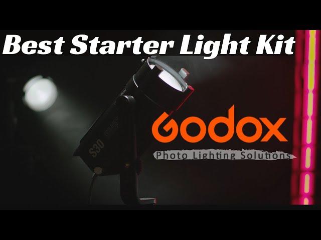 Godox S30  Three Light Focusing Spotlight Kit for Cinematography Lighting - WALK THROUGH & REVIEW