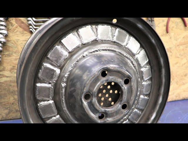 How to make a simple DIY forge from a car wheel.