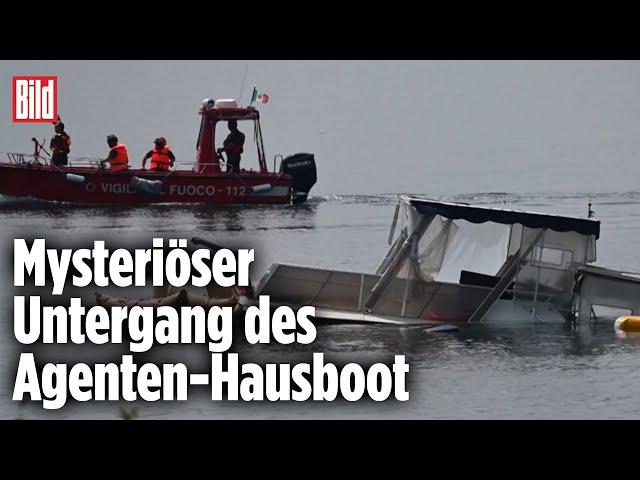 Ermittler bergen Hausboot Geheimdienst-Krimi um Todes-Schiff voller Agenten | Lago Maggiore