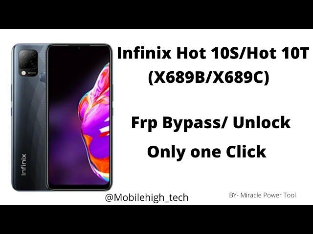 infinix hot 10s (x689) frp Bypass Latest |Free Tool |Miracle Power Tool infinix hot 10s frp unlock